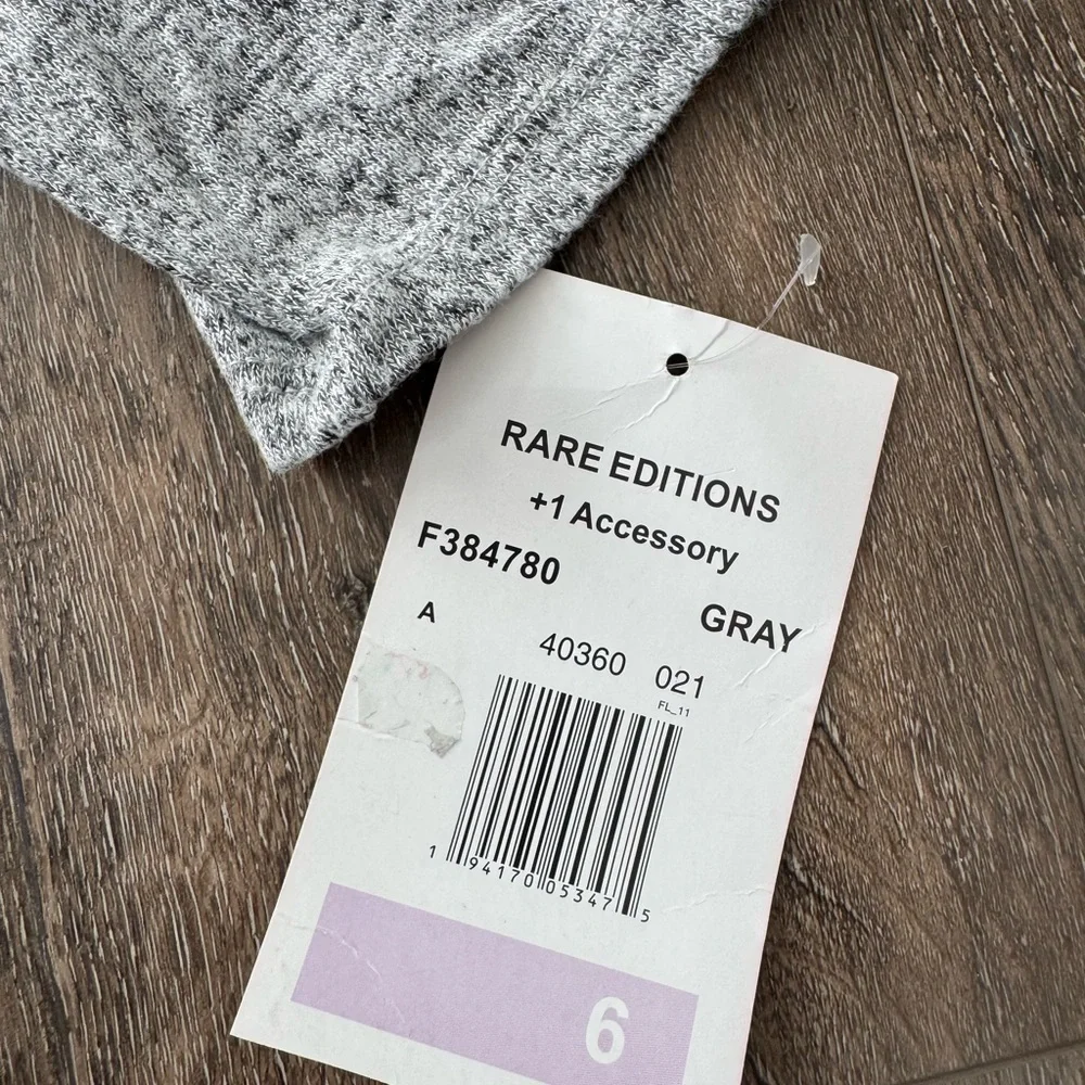 Rare Editions Gray Knit Dress, girl’s size 6, new with tags!